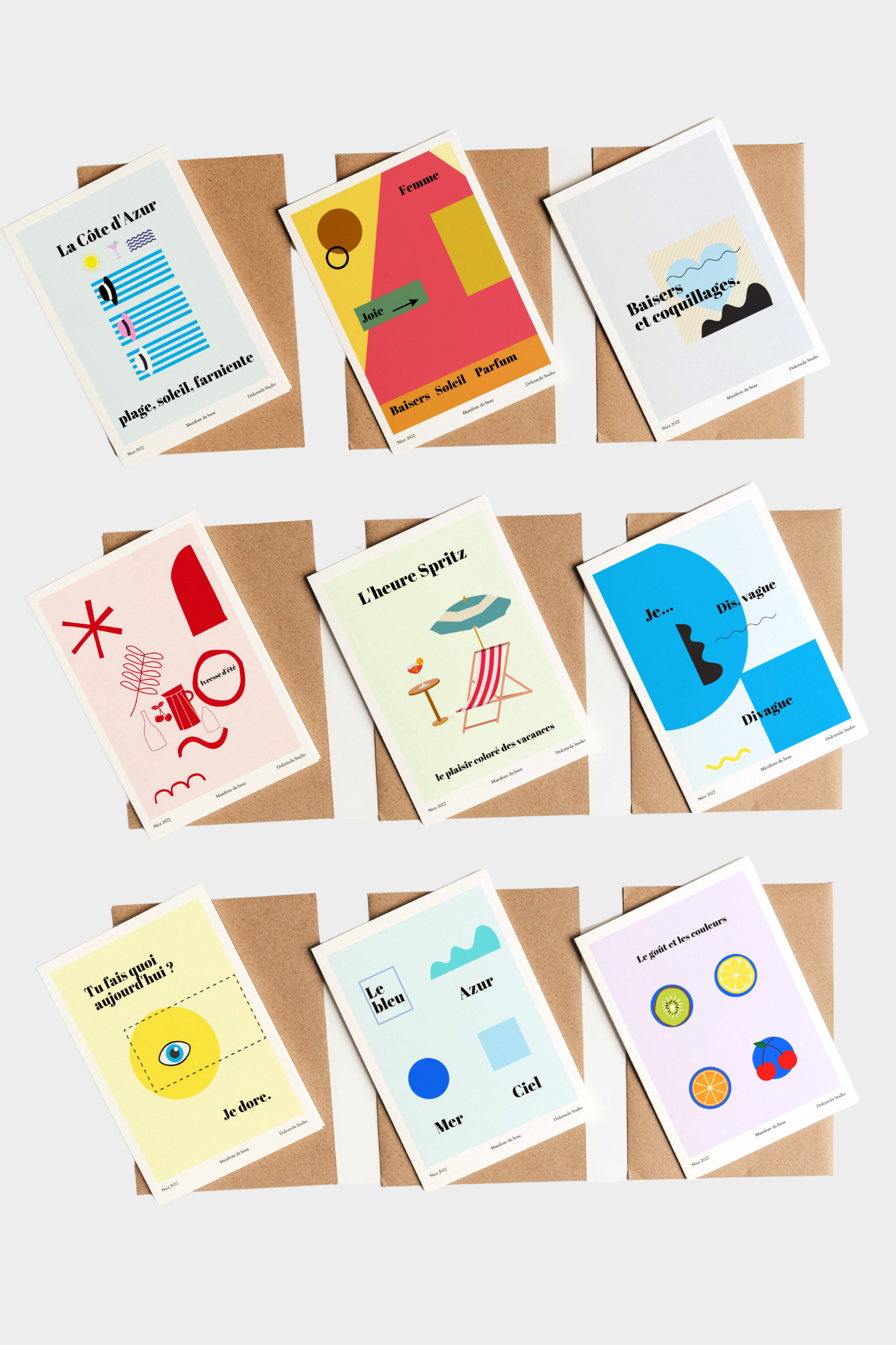 Z - 9 Cartes Postales "Dolce Vita"