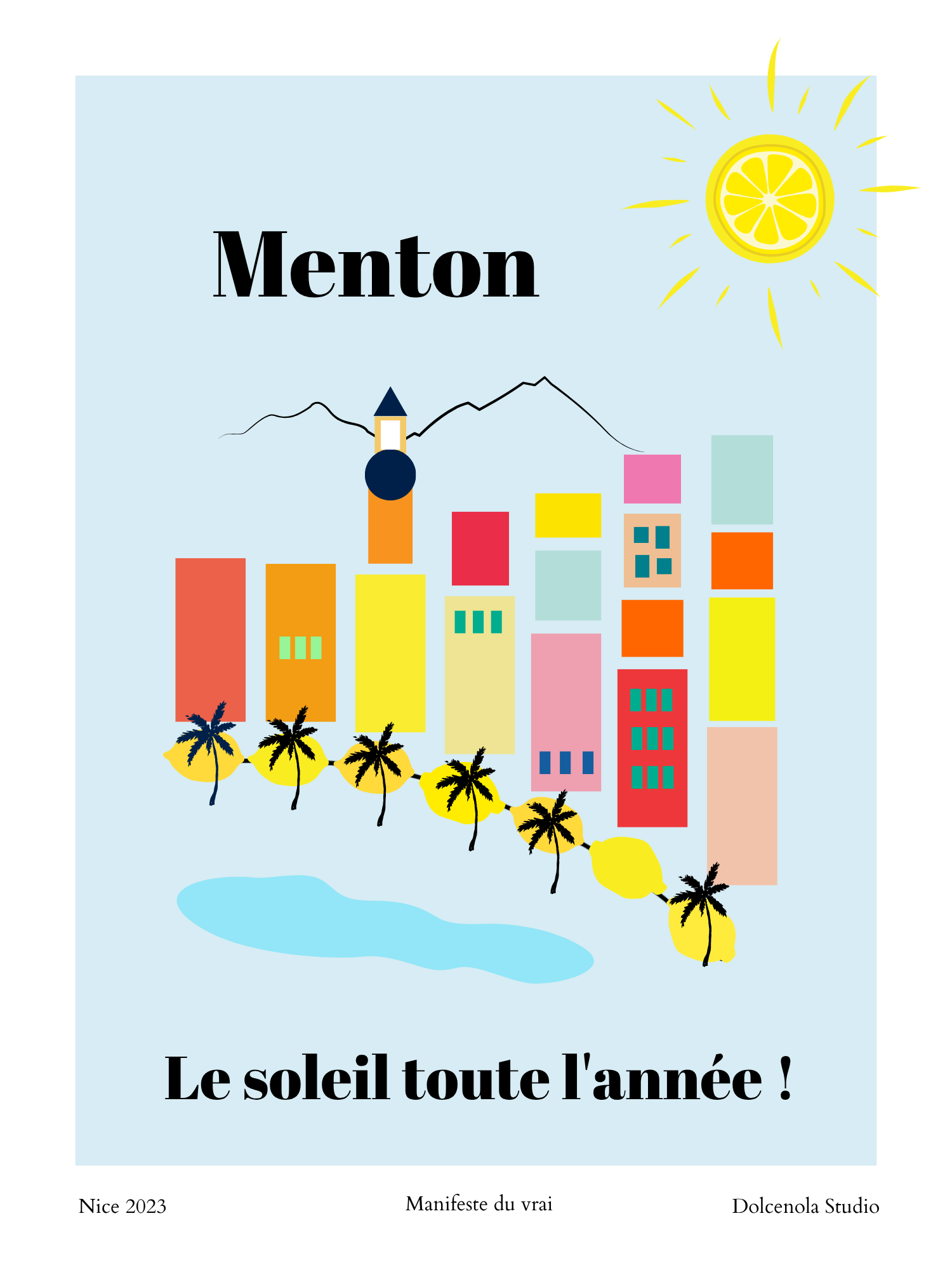 Carte Postale Menton vue mer