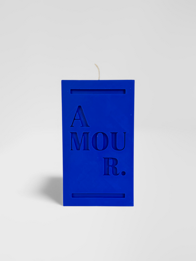 Bougie Amour Bleu Electrique