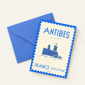Carte postale illustrée Antibes, remparts et bord de mer de la Côte d'Azur, fine art 300g coton, Dolcenola