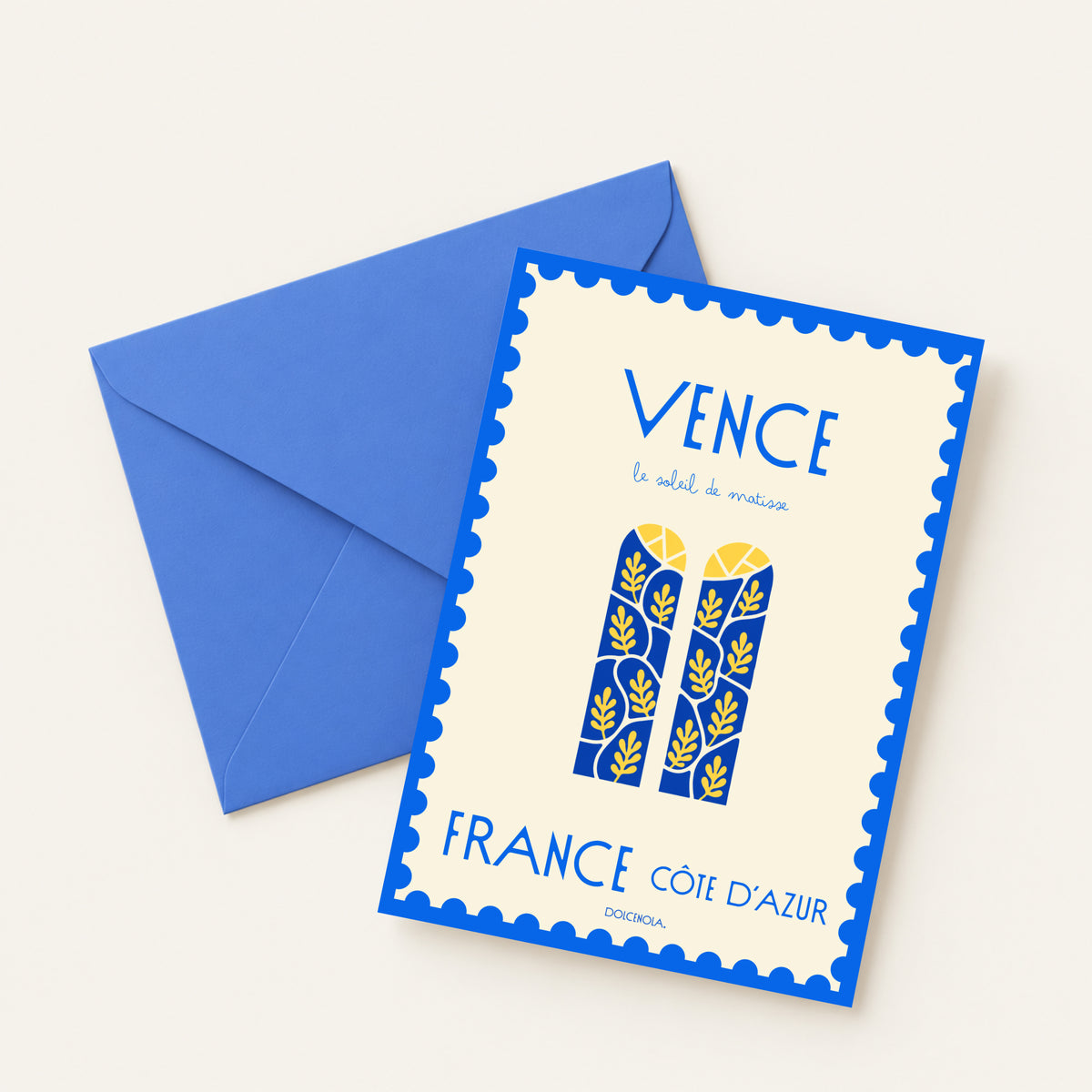 Carte Postale Vence timbre