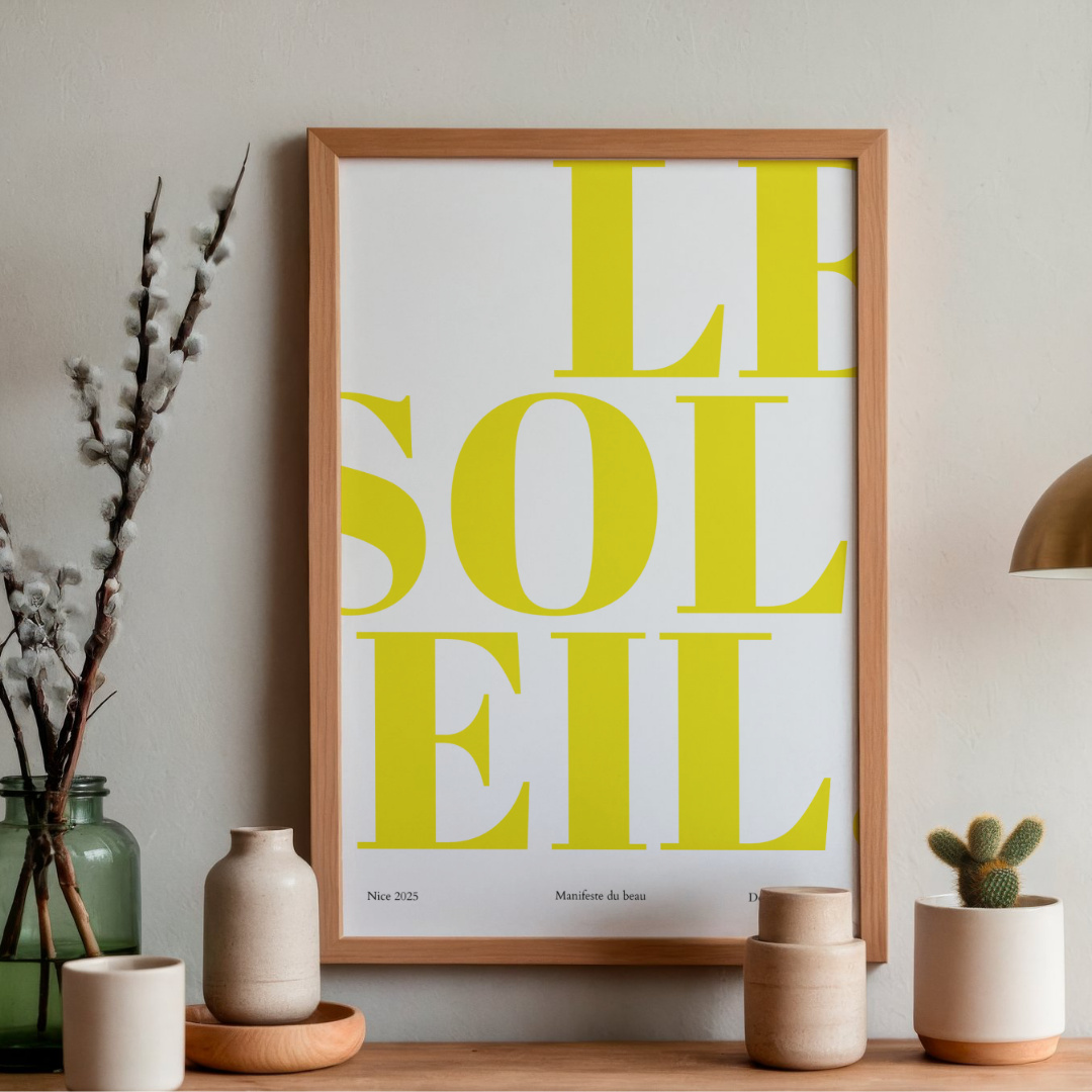 Affiche Le Soleil Mots