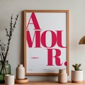 Affiche Amour Rouge