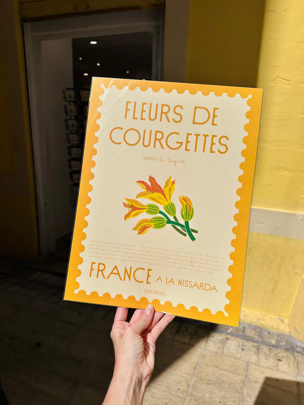Affiche Fleurs de courgettes timbre