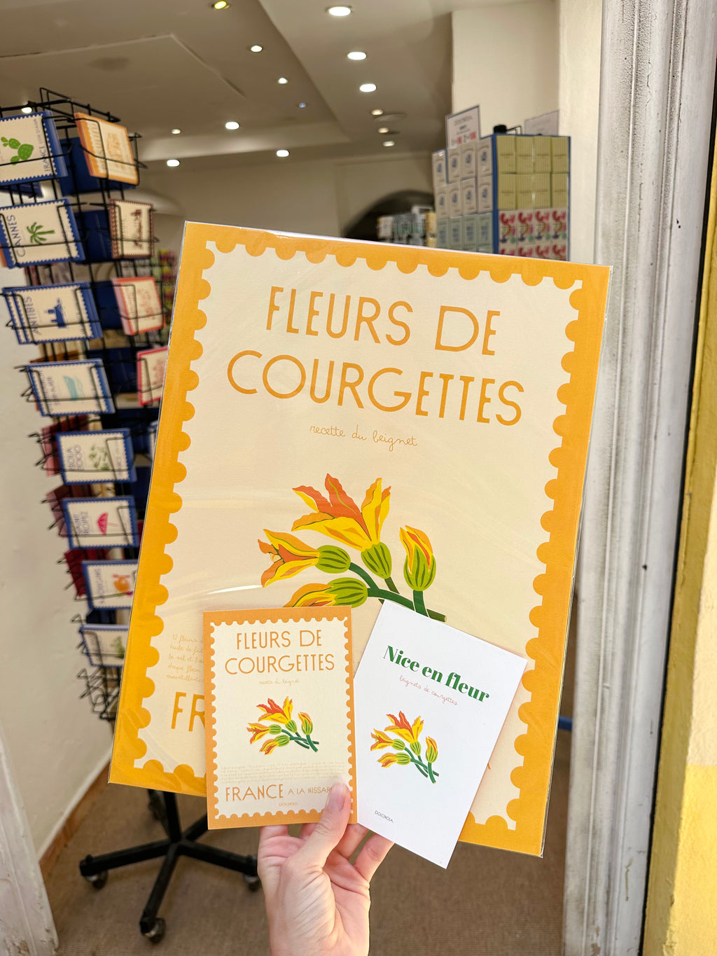 Affiche Fleurs de courgettes timbre
