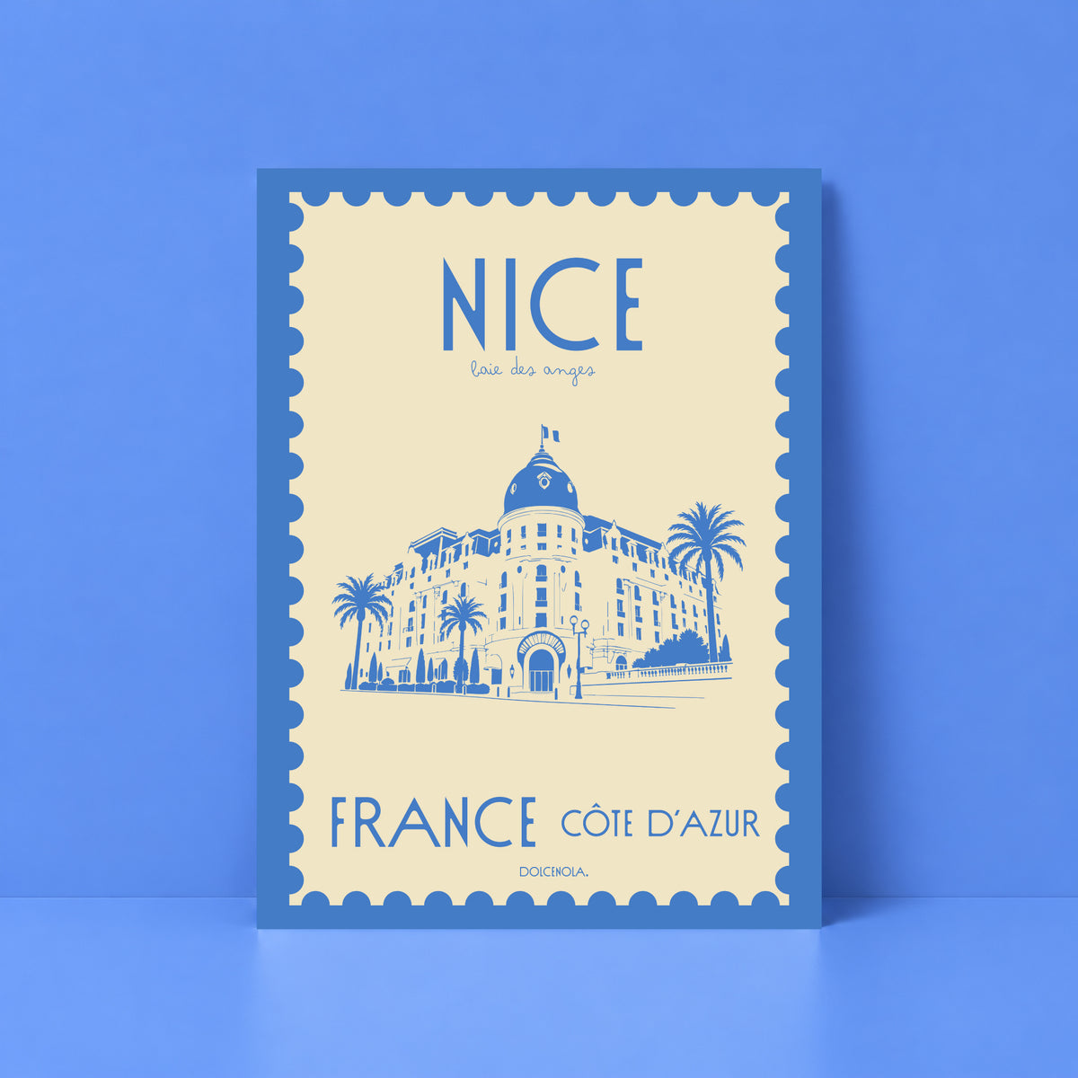 Affiche Nice Bleu Timbre