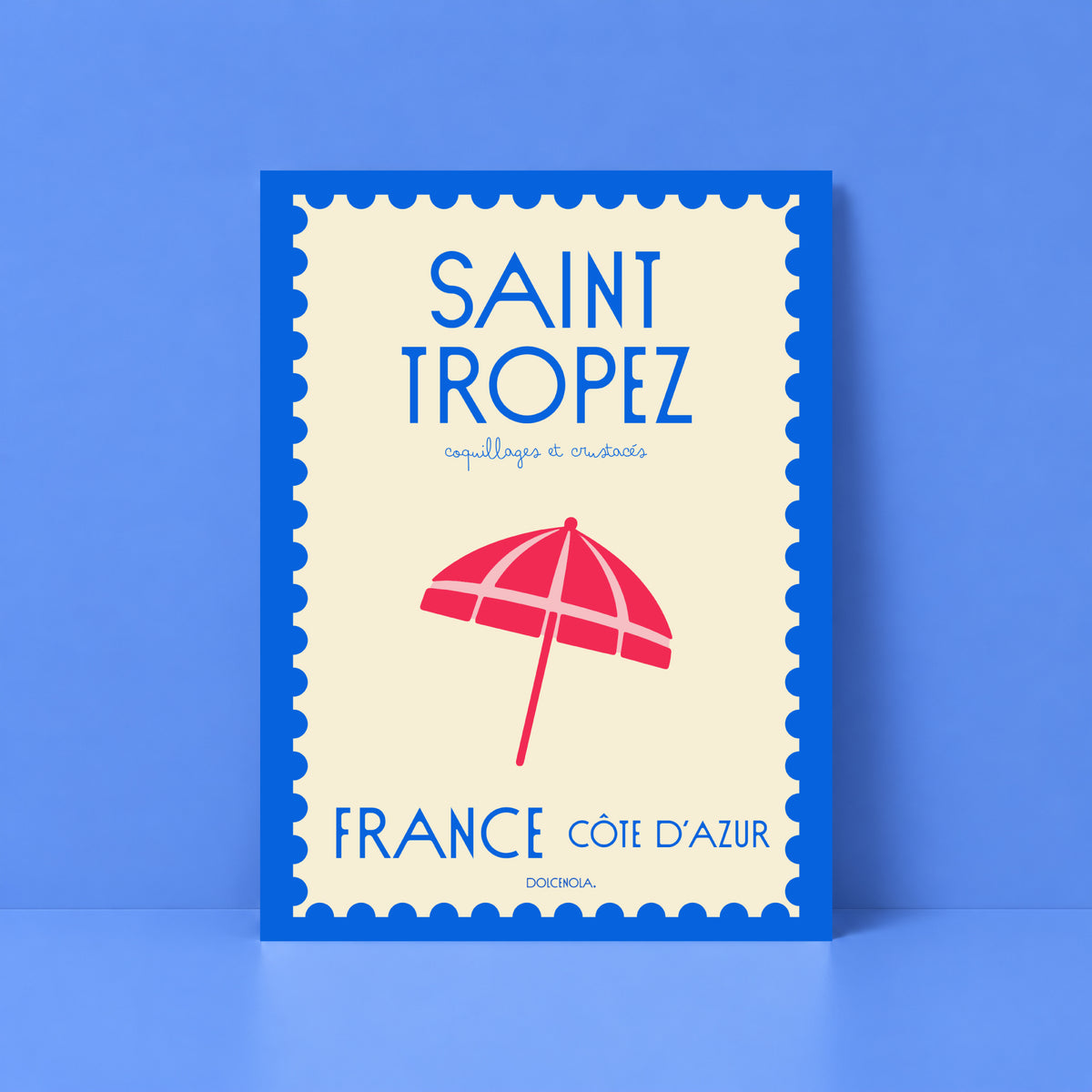 Affiche St Tropez sous les parasols