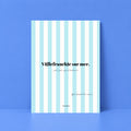 Affiche graphique Villefranche-sur-Mer, hommage bleu à la baie entre Nice et Monaco, fine art 150g coton, Dolcenola