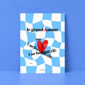Affiche illustrée Le Grand Amour, romance poétique esprit méditerranéen, fine art 150g coton, Dolcenola