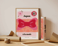 Affiche illustrée Japon, entre cerisiers en fleurs et modernité tokyoïte, Dolcenola Studio Nice