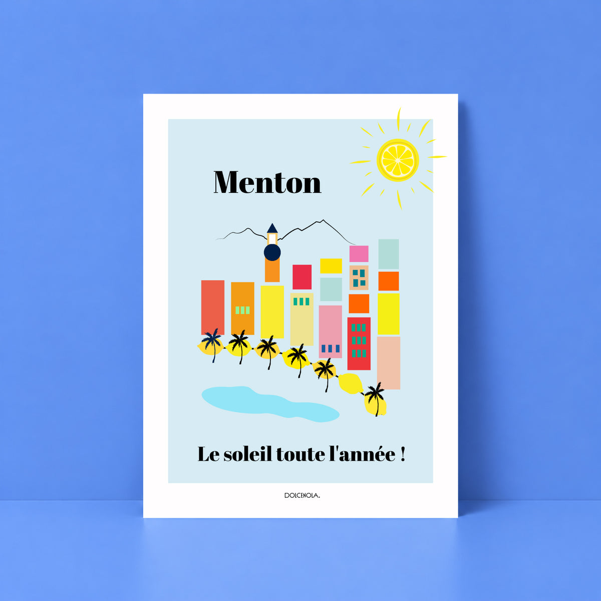 Affiche Menton Vue Mer