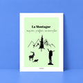 Affiche illustrée La Montagne Nature, paysage alpin et nature sauvage, fine art 150g coton, Dolcenola