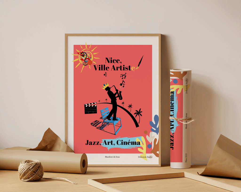Affiche Nice Ville Artiste