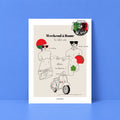 Affiche illustrée Rome, hommage à la ville éternelle, fine art 150g coton, Dolcenola