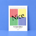 Affiche illustrée Nice Saleya, marché Belle Époque du Cours Saleya, fine art 150g coton, Dolcenola