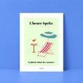 Affiche illustrée Spritz, ode à l'apéritif et à la dolce vita, fine art 150g coton, Dolcenola