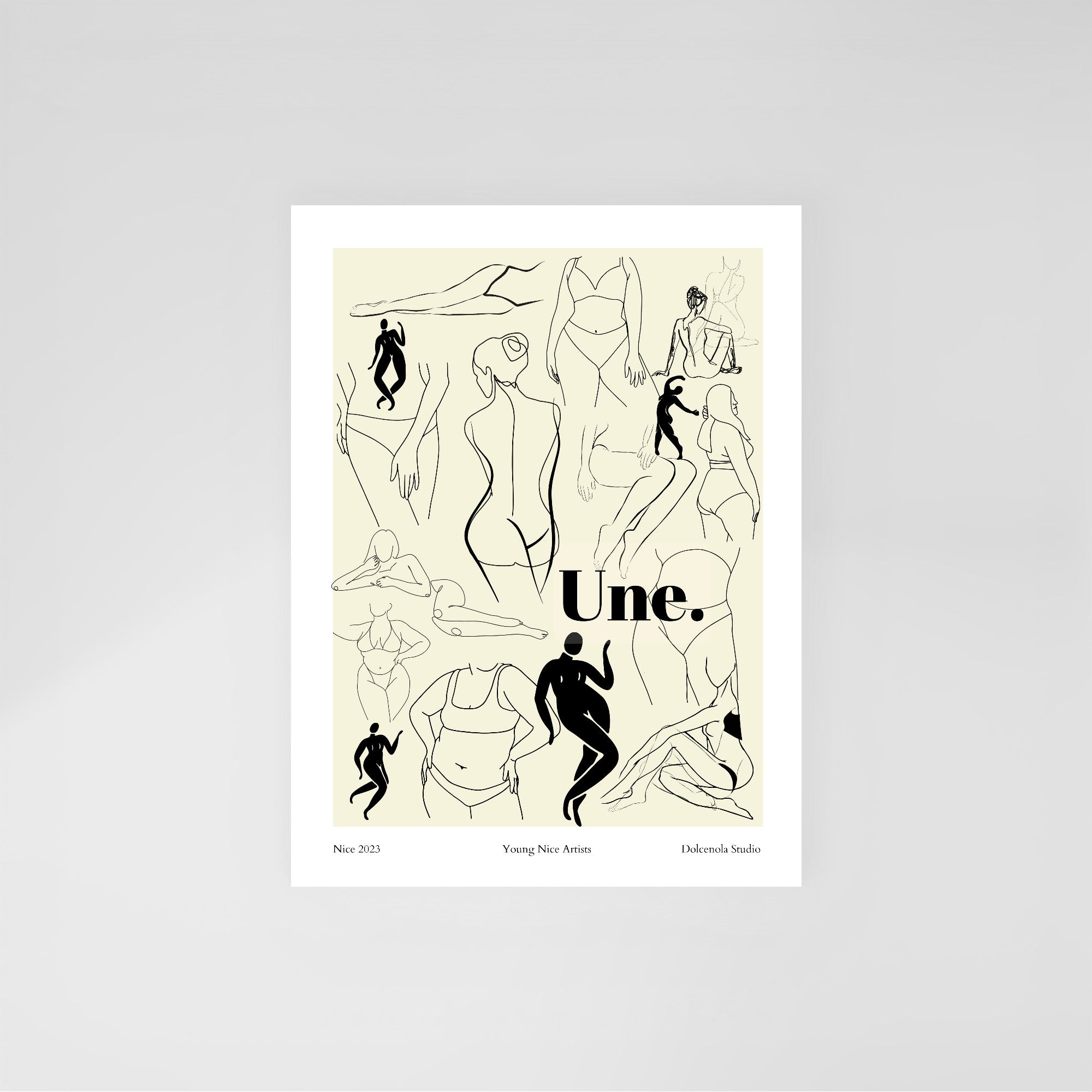 Carte postale illustrée Nous Sommes Une, sororité et solidarité féminine, fine art 300g coton, Dolcenola Studio