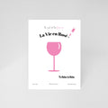 Carte postale illustrée La Vie en Rosé, ode au vin rosé et à la légèreté méditerranéenne, fine art 300g coton, Dolcenola Studio