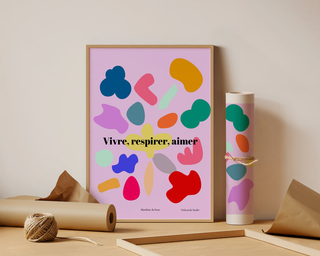 Affiche Vivre, Respirer, Aimer