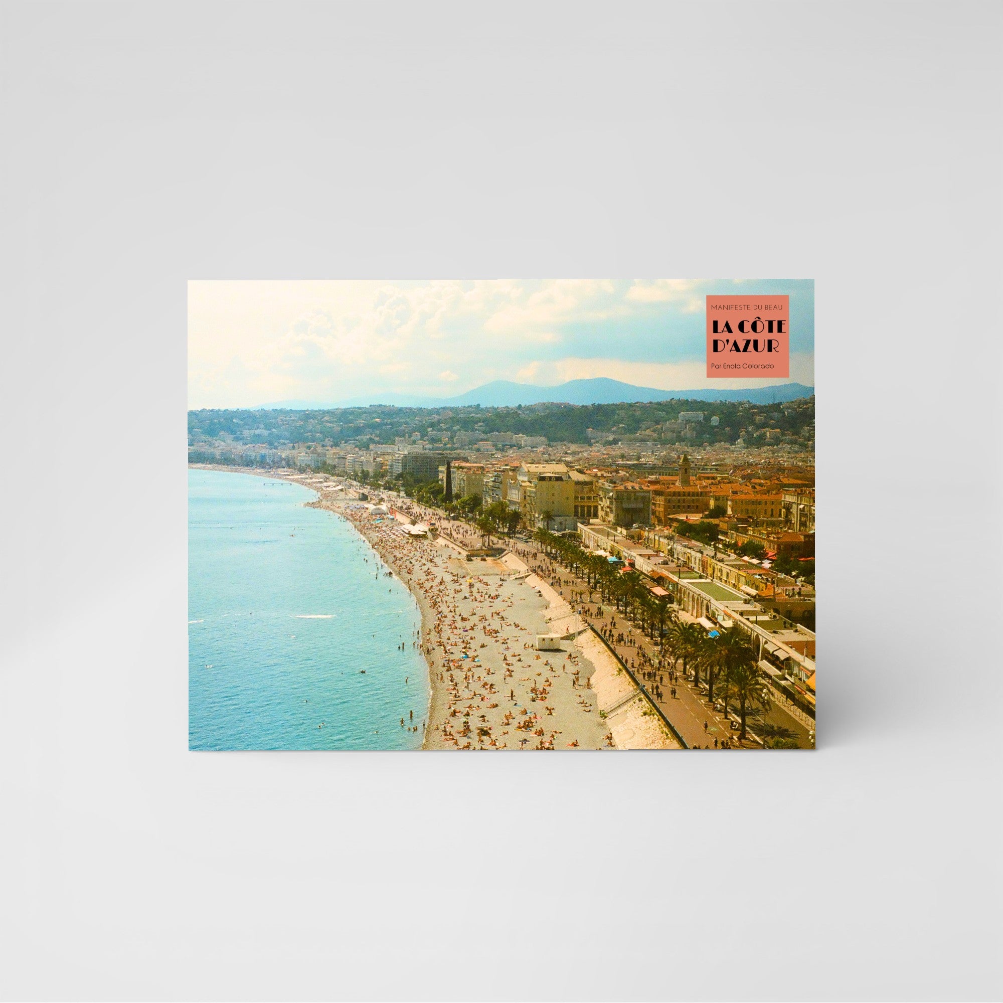Carte postale photographique Vue Château Nice, panorama baie des Anges, fine art 300g coton, Dolcenola Studio
