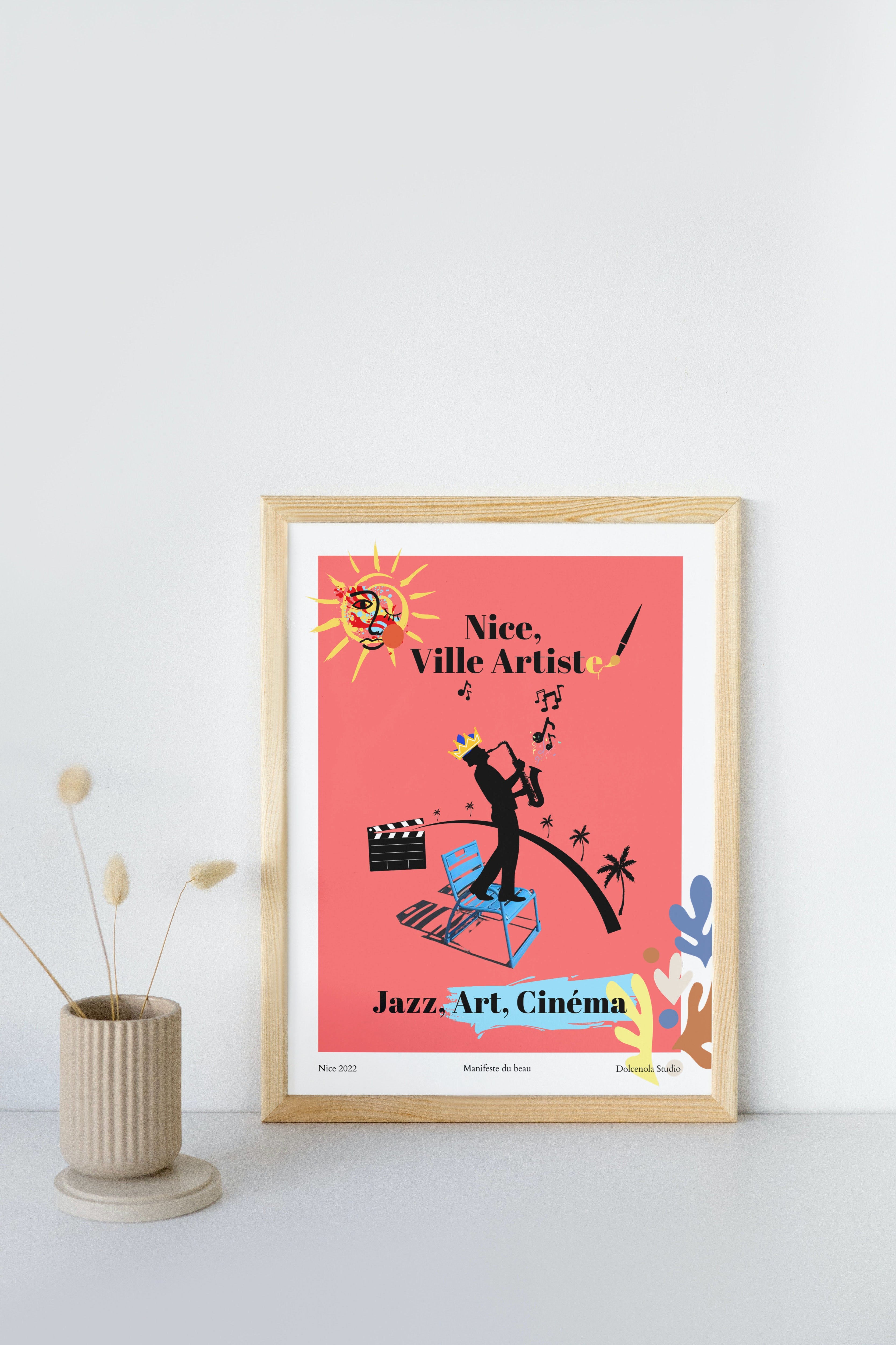 Affiche Nice Ville Artiste