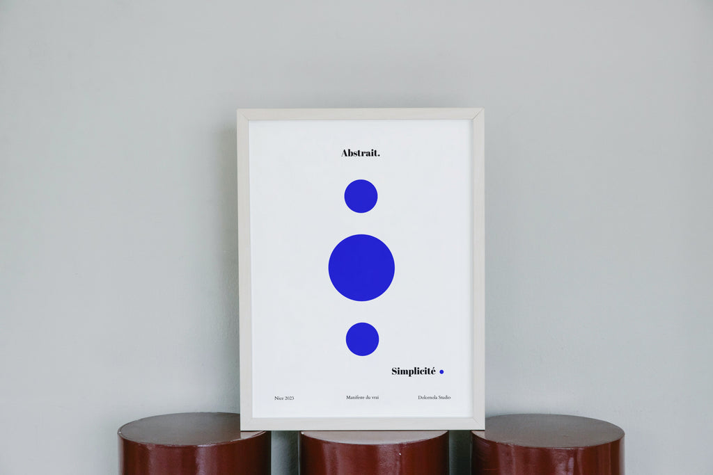 Affiche Abstrait Bleu