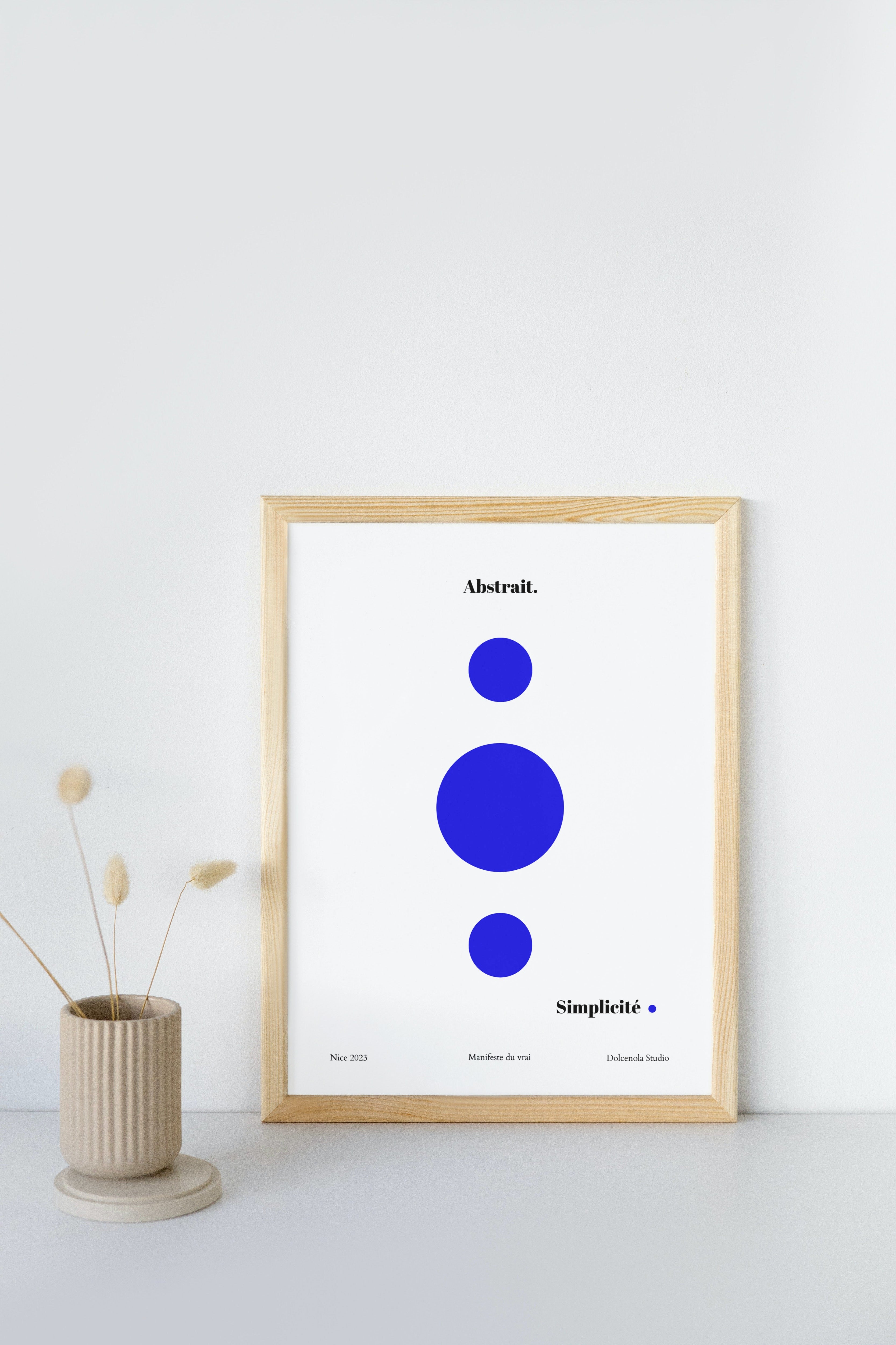 Affiche Abstrait Bleu